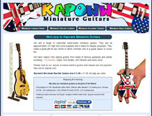 Tablet Screenshot of kapoww-miniature-guitars.com